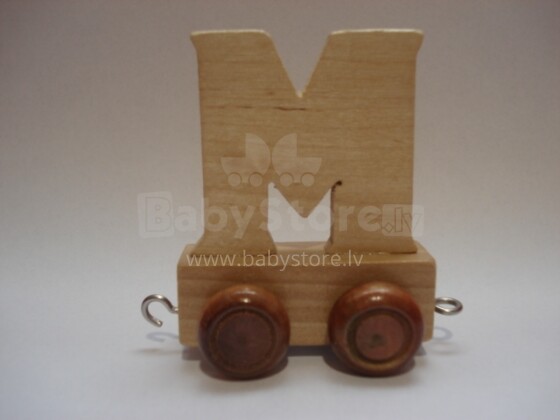 Wood Toys Letter Art.23704 Деревянная буква на колёсиках
