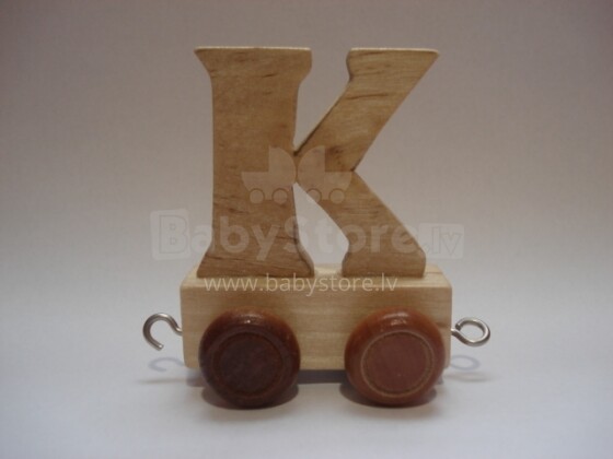 Wood Toys Letter Art.23705 Деревянная буква на колёсиках