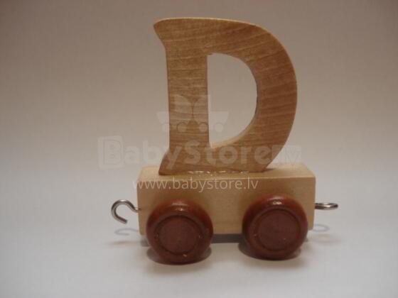Wood Toys Letter Art.23709 Koka burts uz riteņiem