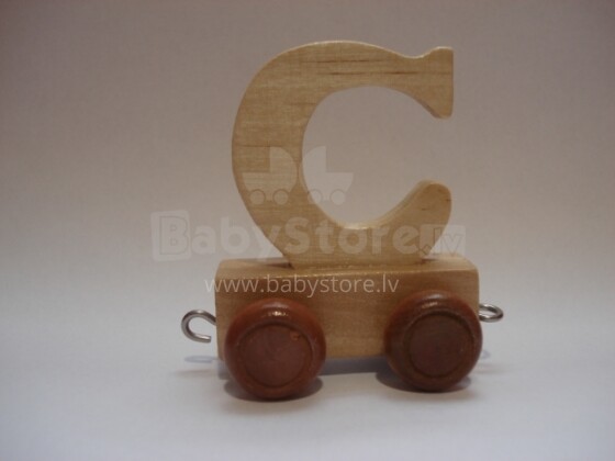 Wood Toys Letter Art.23710 Деревянная буква на колёсиках