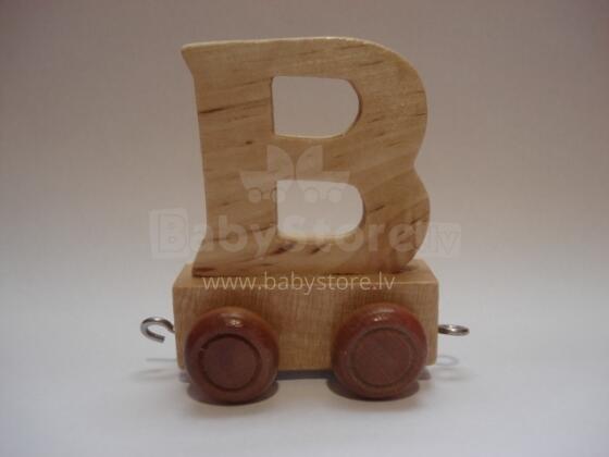 Wood Toys Letter Art.23711 Деревянная буква на колёсиках