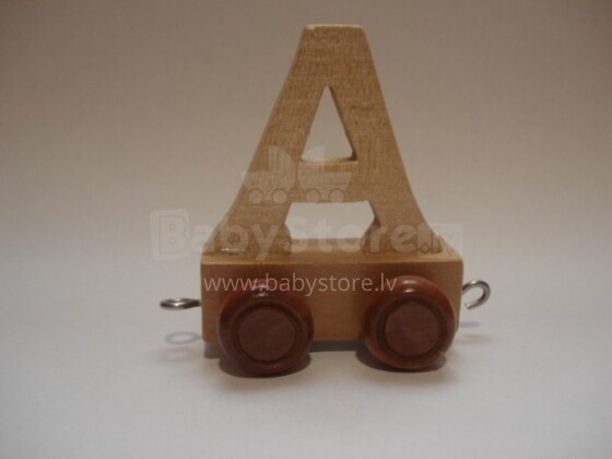 Wood Toys Letter Art.23713 Деревянная буква на колёсиках