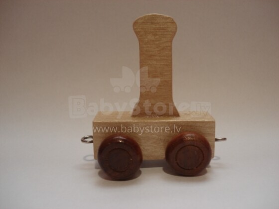 Wood Toys Letter Art.23715  Деревянная буква на колёсиках