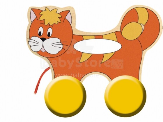 LELLE - Кошка  на колесиках с ручкой CW93033