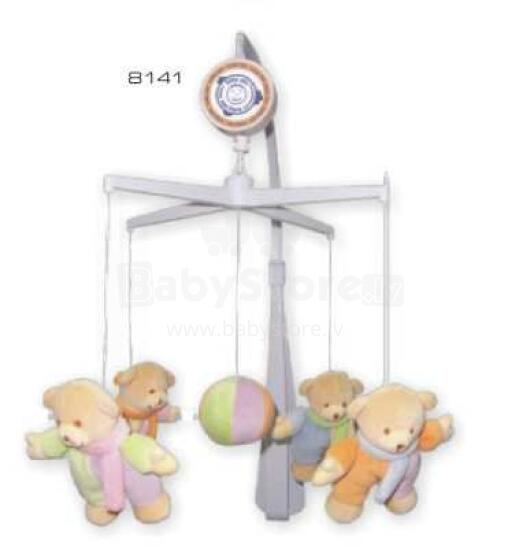 Baby Mix 38208 Musical Mobile Muzikālais karuselis ar plīša mantiņām