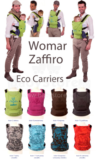 „Womar Eco ECO1 Green 2012“ stilingas „Eco“ medvilnės kengūros krepšys