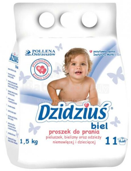 СМС Dzidzius White 1,5кг Детский Стиральный порошок для белых вещей