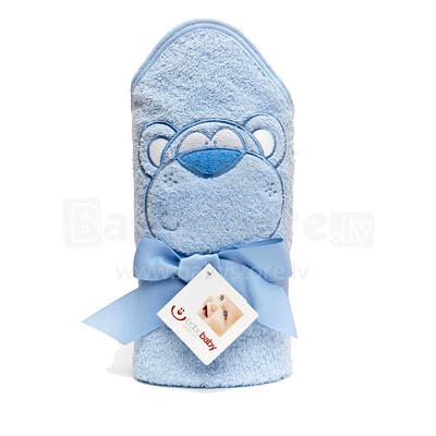 BOBOBABY - полотенце с капюшоном (синий)