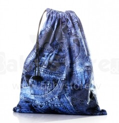 „BabyBamboo Baby Jeans Wet Bag“ neperšlampamas krepšys naudotoms sauskelnėms