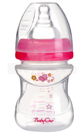 BabyOno 1210 Bisphenol A Nesaturoša BABYONO anti-koliku barošanas pudele 120ml