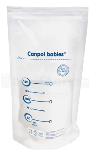 „Canpol“ kūdikių menas. 70/001 Pieno laikymo maišeliai, 150 ml, (20 vnt.)