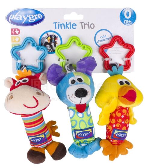 Playgro Art. 181059 Tinkle Trio Три игрушки для коляски