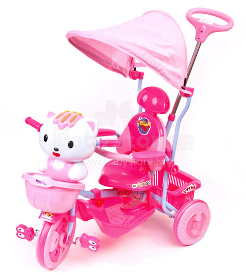 Baby Mix Art.2001-90049 Hello Kitty Интерактивный детский трехколесный велосипед с навесом
