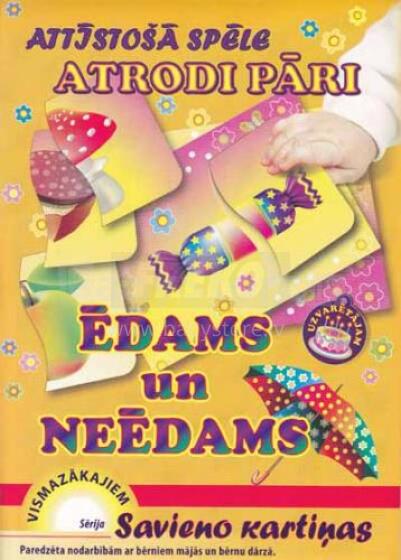 Attīstošā spēle. Atrodi pāri. Ēdams un neēdams