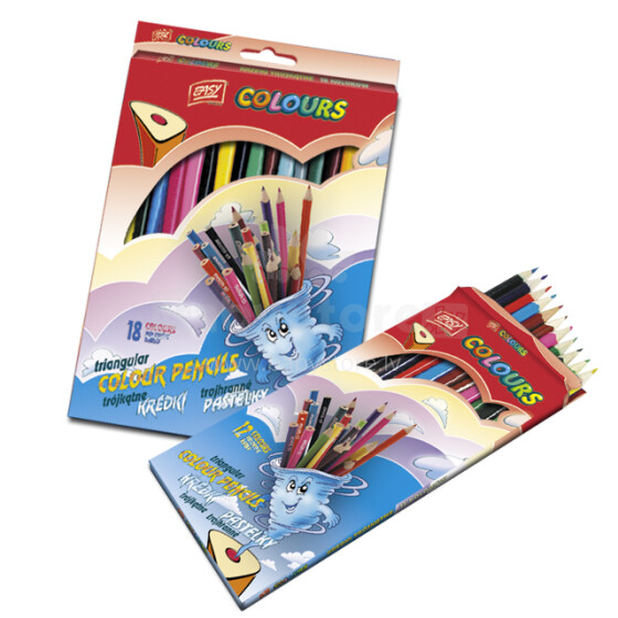 „Easy Stationery“ spalvotieji pieštukai „Soft 49030“ vaikų spalvinimo pieštukai - 12 vnt.