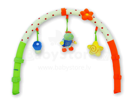 Baby Mix AR1027 / 4301 Minkšta ir spalvinga žaislų arka vežimėliams su avimis, lovomis ir automobilinėmis kėdutėmis