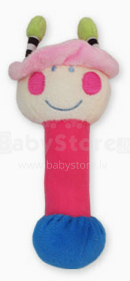 BABYMIX 51H153-3- детская мягкая погремушка с пищалкой Божья коровка