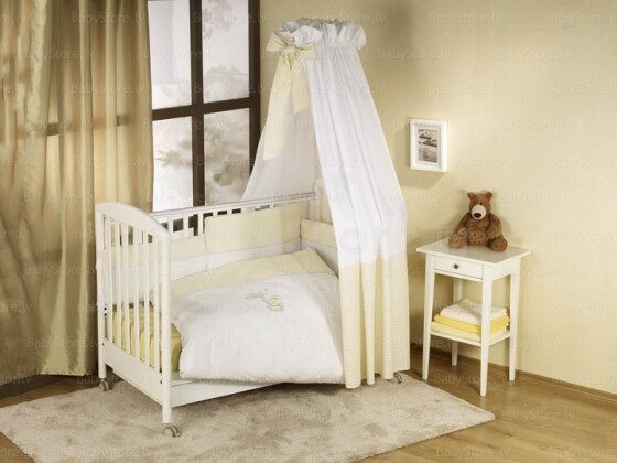 NINO-ESPANA Bērnu gultas veļas kokvilnas komplekts 'Elefante Ecru' - 5 Bed Set