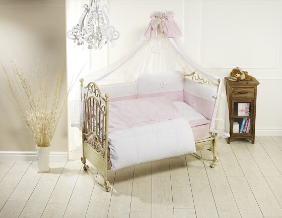 Feretti Trio Petit Bebe pink/white Bērnu gultas veļas komplekts