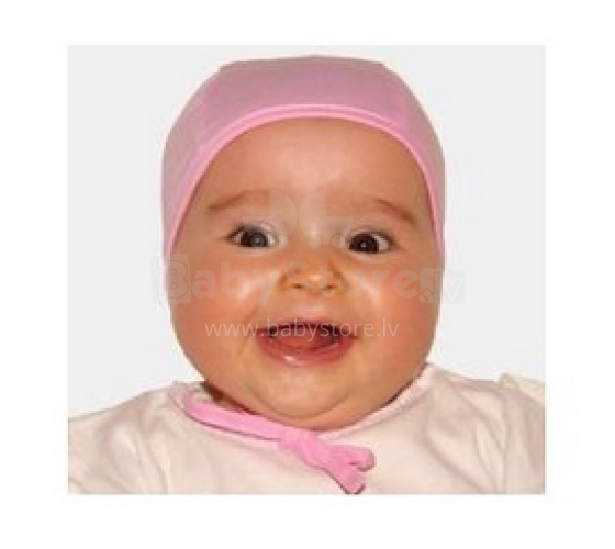 TY I MY kokvilna Mazuļu cepure PILOTKA Pink ( 56 cm)