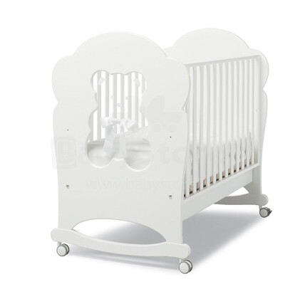 Erbesi Fiocco White Art.34328  детская кроватка с выдвижным ящиком