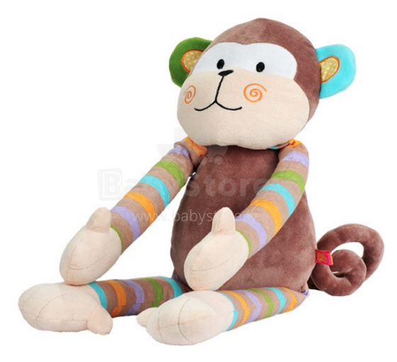BabyOno 2013 Mīksta rotaļlieta ar grabuli Liels Milīgs Pērtiķis 1273 (60cm)