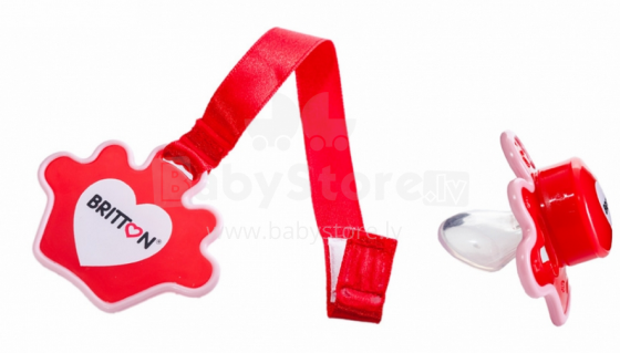 Britton  Princess Soother&Soother Cord Art.B1509 Silicone pacifier and holder 3-6 months.