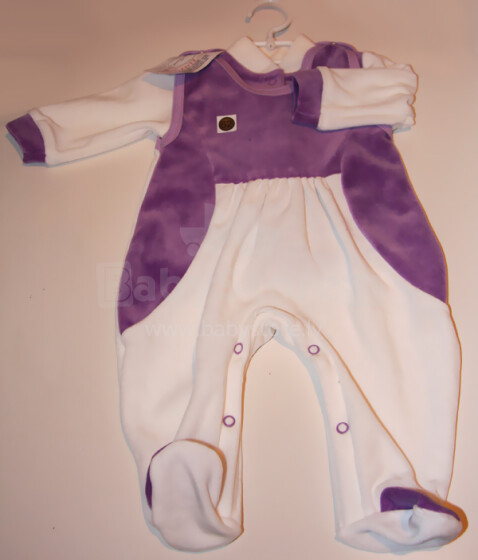 „Margo“ vaikų rinkinys - veliūriniai kūdikių marškiniai ir ropliai 62 dydis