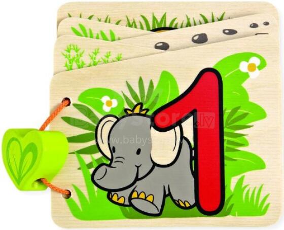 HAPE TOYS 702839 Деревянная книжка с рисунками