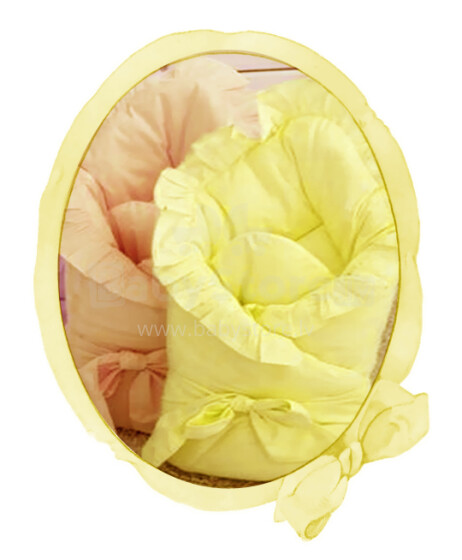 MimiNu Art.37795 Yellow Хлопковый конвертик одеялко для выписки (для новорождённого) 80х80 см