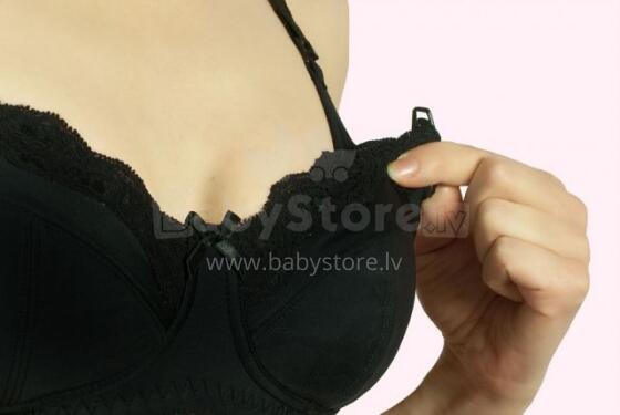 Bogema Lingerie Art.37999 Black Rose grūtnieču/barošanas krūšturis ar atpogājamu lencīti
