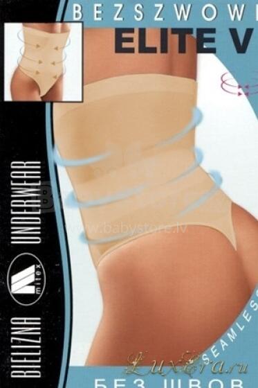 Mitex Elite V Koriģējošas un savelkošas biksītes/ korsete bez šuvēm ar stringiem, bēšīga (S-XXL)