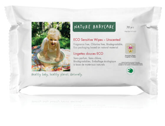 Nature Babycare EKO 050005-19 sensitive unscented Bērnu mīkstās mitrās salvetes jūtīgai ādai (70 gab.)