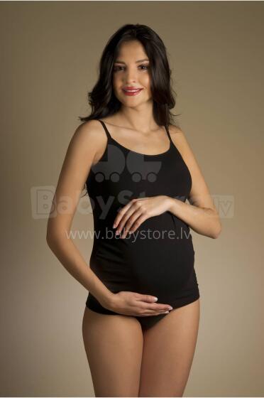 CHEZ ELLE 8561 Thin Strap Maternity Camisole Grutnieču tops Black