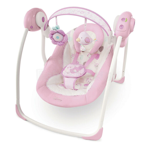 Bright Starts Comfort & Harmony Portable Swing - Florabella 60008 Переносные вибрирующие детские качели 