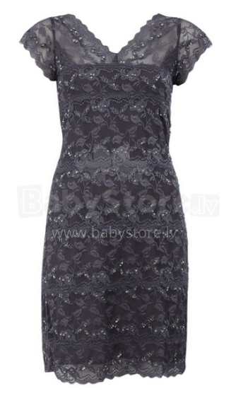 MARINA Sequined Grey Lace Dress 639637 Kleita