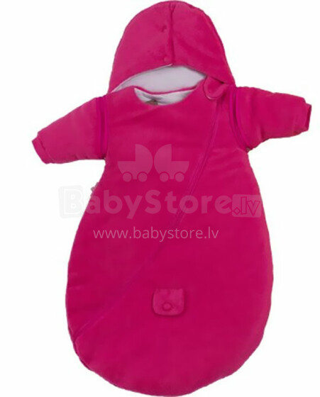 Baby Calin (Porée-Havlik) BBC610001 Raspberry  Bērnu guļammaiss ar kapuci un pidurknēm 0+m 