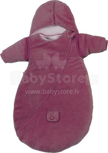 Baby Calin (Porée-Havlik) BBC610003 Plum Bērnu guļammaiss ar kapuci un piedurknēm 0+m 