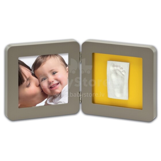 Baby Art Print Frame Modern Taupe & Azure/Sun Frame
