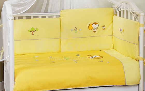 FERETTI -  Bērnu gultas  kokvilnas veļas komplekts 'Bee Honey Prestige' DUETTO 2