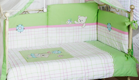 FERETTI - Bērnu gultas veļas komplekts  'Bella Lime Premium' DUETTO 2