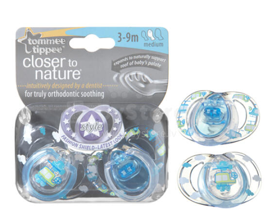 Tommee Tippee Art. 43333664 Style Anatomisks silikona knupis māneklītis ar rinķi, 2 gb.