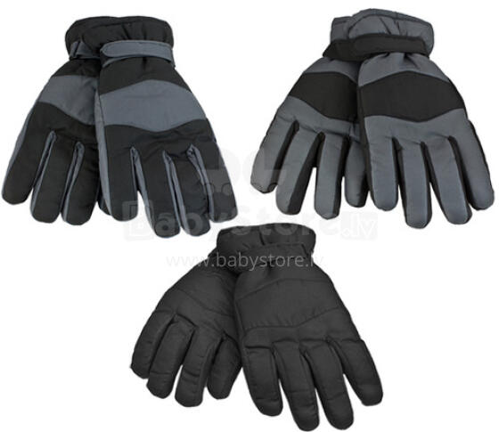 Ski Glove Water Proof - ūdensnecaurlaidīgie cimdi krāsa Black/Grey