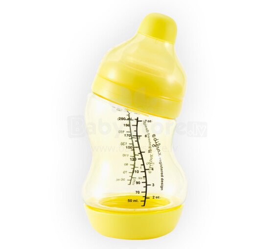 Difrax 3131 S- formas pudelīte 200ml Yellow
