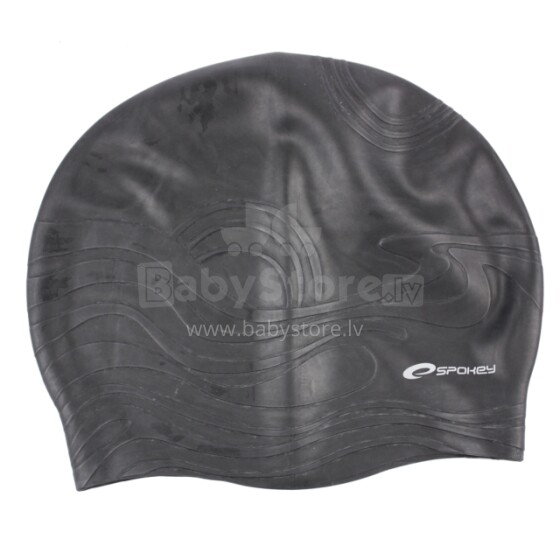 Spokey Shoal Art.87465  Силиконовая шапочка для плавания высокого качества черная