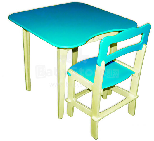 WoodyGoody Art. 43344 Комплект детской мебели Стол + 3 стула разноцветные