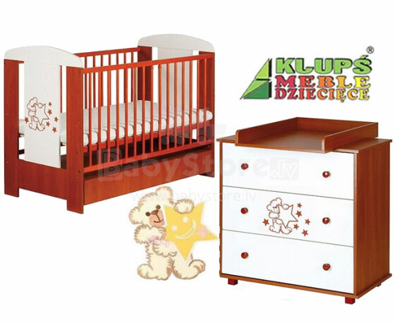 Set of 2: Bed and the Shelves Klups Little Bear with Star