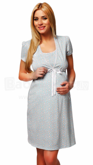 Itališkos mados „Euforia“ motinystės / slaugos naktiniai marškiniai trumpomis rankovėmis