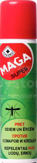 MAGA Super Repelents Art.44565 Pret odu, insektu līdzeklis visai ģimenei 100ml