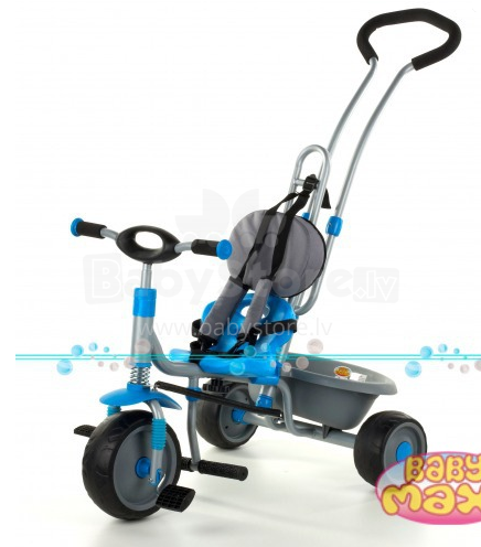 Baby Maxi Milly Milly (767) детский трёхколёсный велосипед с сумочкой и подножкой